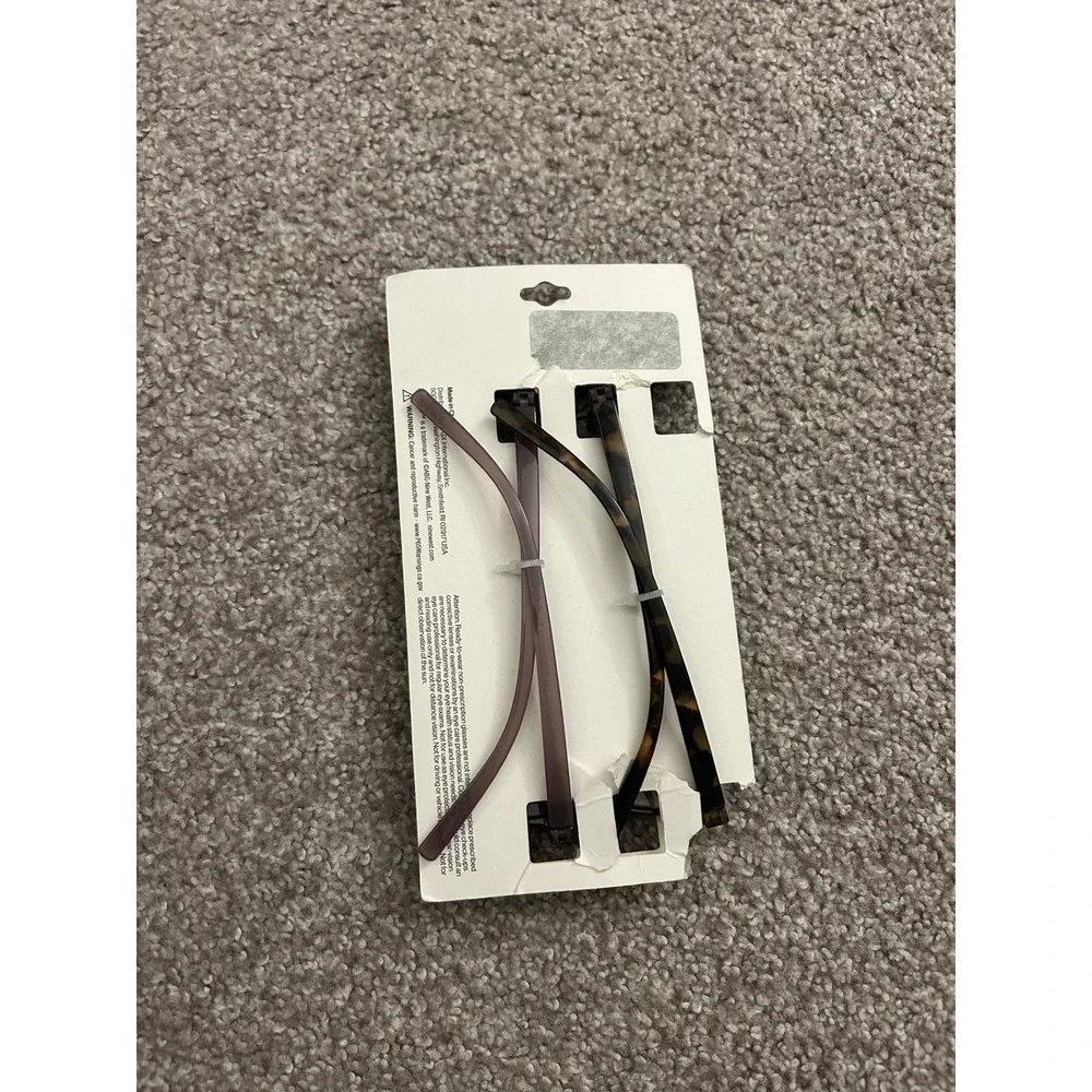 Nine West Reading Glasses Womens +2.50 Brown Tortoise Mauve New 2-Pack Readers
